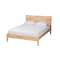 Baxton Studio Hosea Japandi Carved Honeycomb Natural King Size Platform Bed 246-13620-ZORO - alternate 1